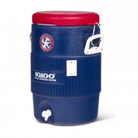 Igloo 5-Gallon Heavy Duty Seat Top Water Container Blue Texas Edition