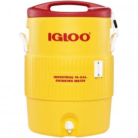IGLOO 10 Gallon Industrial Heavy-Duty Beverage Cooler Yellow