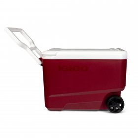 Igloo 38 qt. 'Wheelie Cool' Hard Ice Chest Cooler with Wheels Maroon