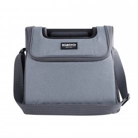 Igloo 18 Can Laguna Gripper Soft Sided Cooler, Gray Twill with Ibiza Blue