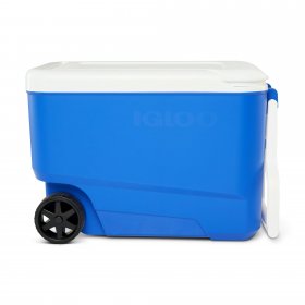 Igloo 38 Qt Ice Chest Cooler with Wheels, Blue