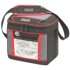 Coleman 9 Cans Soft Sided Cooler, Red