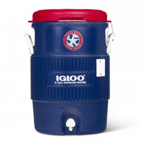 Igloo 5-Gallon Heavy Duty Seat Top Water Container Blue Texas Edition