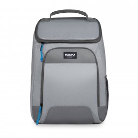 Igloo 24 Can Laguna Backpack Soft Sided Cooler, Gray Twill with Ibiza Blue